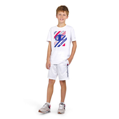 Champion Big Boys Crew Neck Short Sleeve Graphic T-Shirt