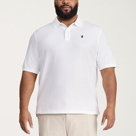 IZOD Advantage Performance Big and Tall Mens Classic Fit Short Sleeve Polo Shirt, 5x-large Tall, White