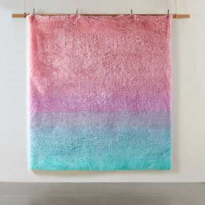 Intelligent Design Ombre Shaggy Faux Fur Duvet Cover Set