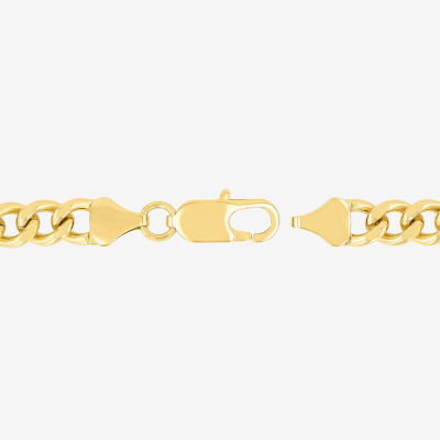 Mens Stainless Steel 9 Inch Solid Curb Chain Bracelet