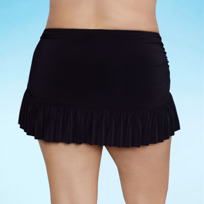 Liz Claiborne Womens Comfort Waistband Swim Skirt