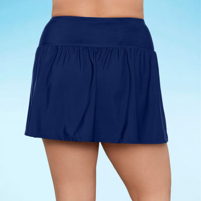 Liz Claiborne Womens Comfort Waistband Swim Skirt