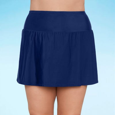 Liz Claiborne Womens Comfort Waistband Swim Skirt