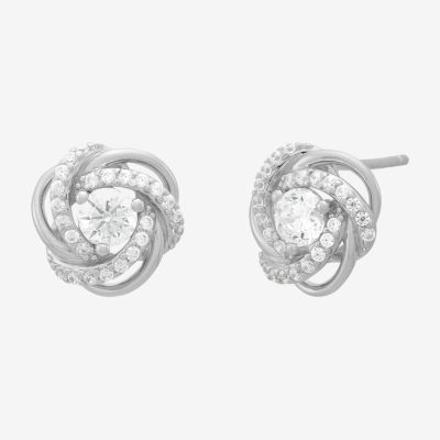 Diamonart 1 1/3 CT. T.W. White Cubic Zirconia 14K Gold Over Silver 2-pc. Jewelry Set