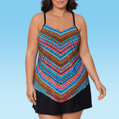 Trimshaper Tankini Swimsuit Top Plus