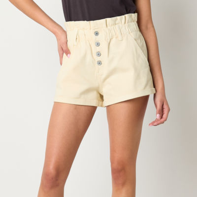 Arizona Womens High Rise Denim Short-Juniors