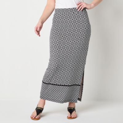 Liz Claiborne Womens Mid Rise Maxi Skirt