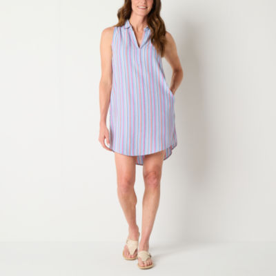 St. John's Bay Sleeveless Shift Dress - JCPenney