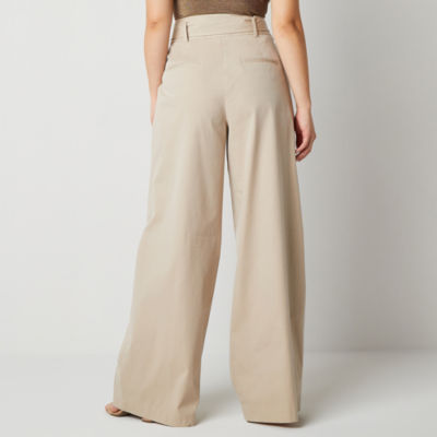 Worthington Tall Womens Mid Rise Wide Leg Pant