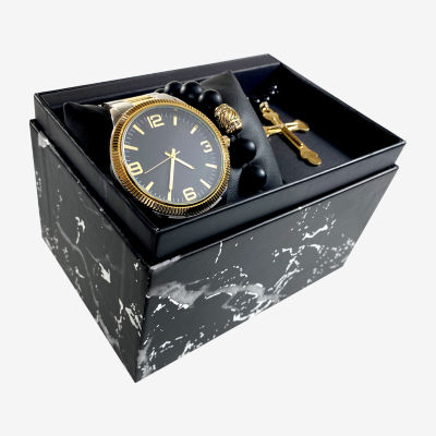 Mens Two Tone 3-pc. Watch Boxed Set Mac7144jc