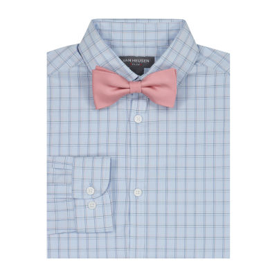 Van Heusen Little & Big Boys Stretch Fabric Point Collar Long Sleeve Shirt + Tie Set