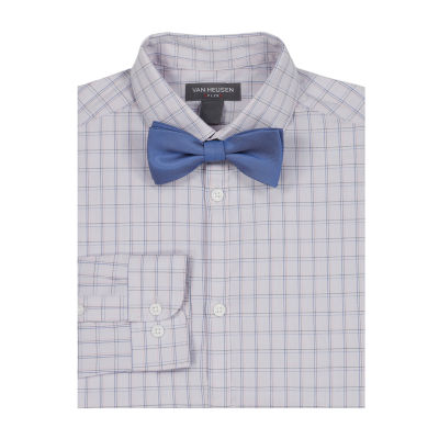 Van Heusen Little & Big Kid Boys Stretch Fabric Long Sleeve Point Collar Shirt + Tie Set