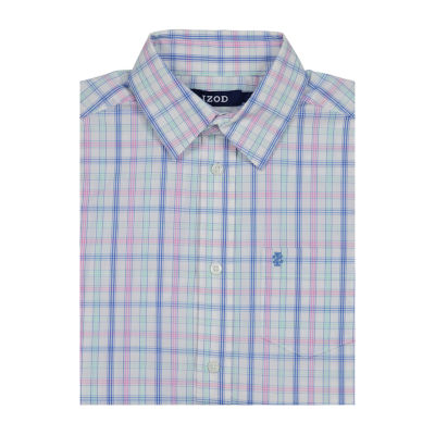 IZOD Big Kid Boys Short Sleeve Regular Fit Button-Down Shirt