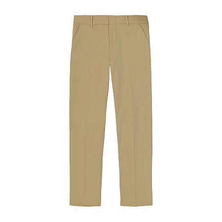 IZOD Big Boys Straight Flat Front Pant, 10, Beige