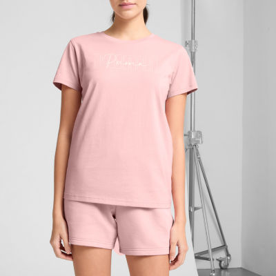 PUMA Womens Crew Neck Short Sleeve Active T-Shirt