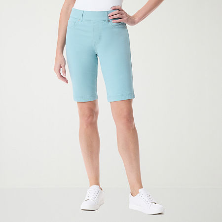 Gloria Vanderbilt Womens High Rise Bermuda Short, 8, Green