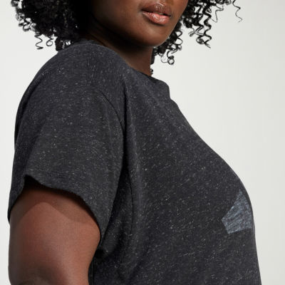 adidas Womens Crew Neck Short Sleeve Active Plus T-Shirt