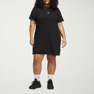 adidas Big Logo Tee Dress (Plus Size)