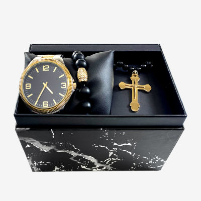 Mens Two Tone 3-pc. Watch Boxed Set Mac7144jc