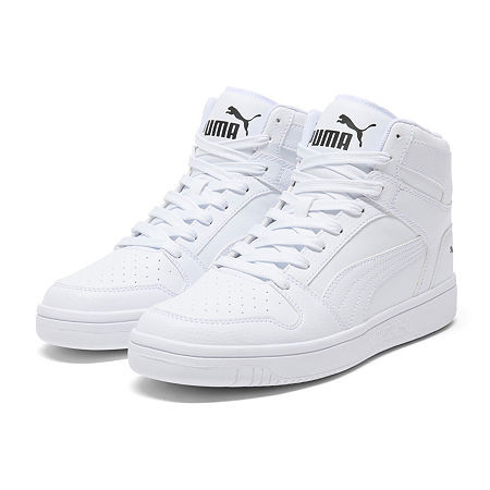 PUMA Rebound Layup Mens Basketball Shoes, 12 Medium, White