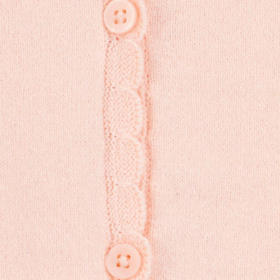 Carter's Toddler Girls Scoop Neck Long Sleeve Button Cardigan
