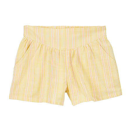 Carter's Little & Big Girls Pull-On Short, 14, Yellow