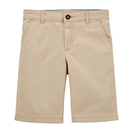 Carter's Little & Big Kid Boys Chino Short, 7, Beige