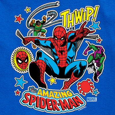 Disney Collection Little & Big Kid Boys Crew Neck Short Sleeve Spiderman Graphic T-Shirt