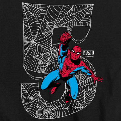Disney Collection Little & Big Boys Crew Neck Short Sleeve Spiderman Graphic T-Shirt