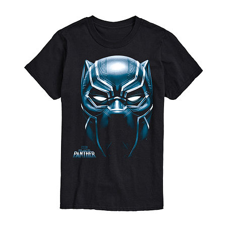 Mens Short Sleeve Black Panther Marvel Graphic T-Shirt, Large, Black