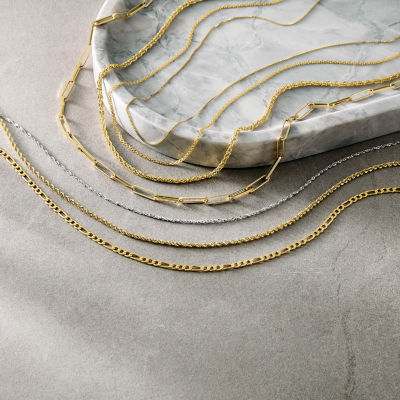 14K Gold 16 - 30 Inch Semi-Solid Sparkle Rope Chain Necklace