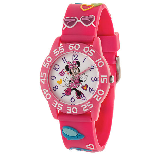 Disney Minnie Mouse Girls Pink Strap Watch Wds000504
