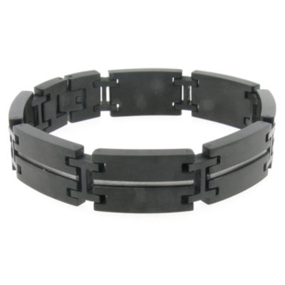 Stainless Steel 8 1/2 Inch Solid Link Link Bracelet