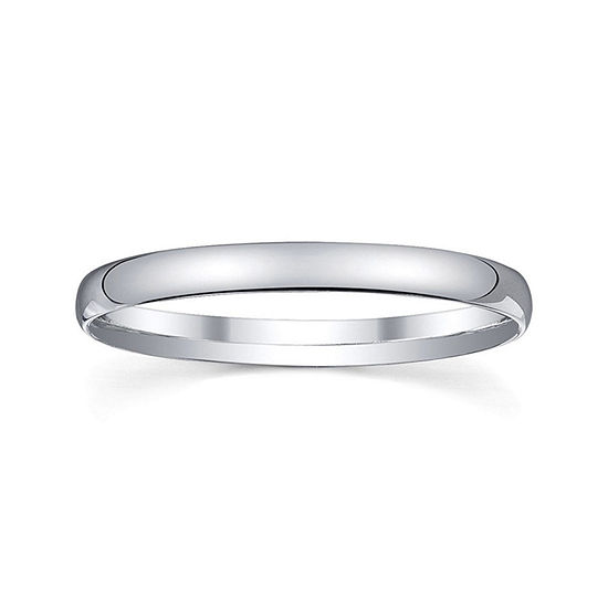  Personalized 2mm Comfort Fit Domed Sterling Silver Wedding Band