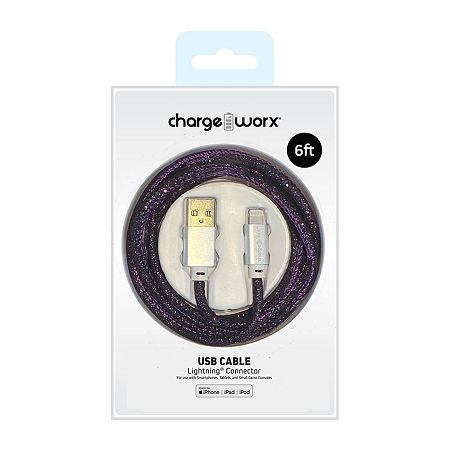 USB 6Ft Lightning Connector Cable, One Size, Purple