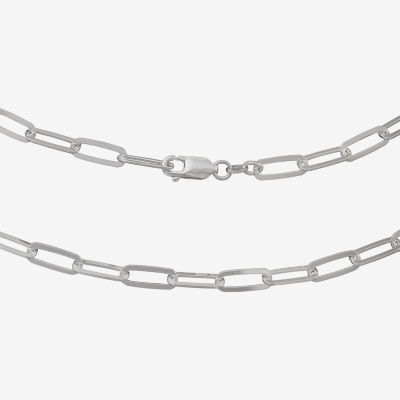 Made in Italy Womens Sterling Silver 20 Inch Link Necklace