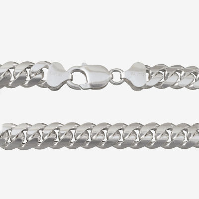 Made in Italy Sterling Silver / Inch Solid Curb Chain Bracelet