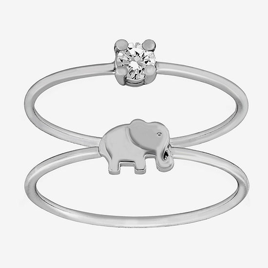 Itsy Bitsy Made With Recycled Sterling Silver 2-pc. Cubic Zirconia Sterling Silver Ring Sets