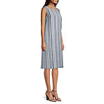 Liz Claiborne Sleeveless Striped A-Line Dress