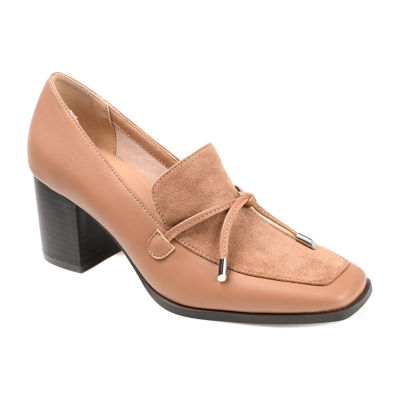 Journee Collection Womens Crawford Stacked Heel Pumps JCPenney