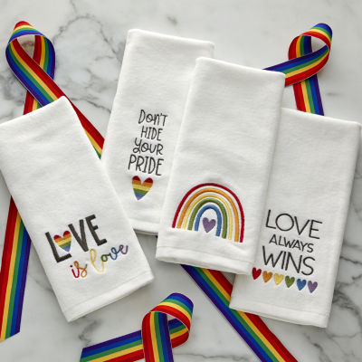 Saturday Knight Pride Rainbow 2-pc. Hand Towels