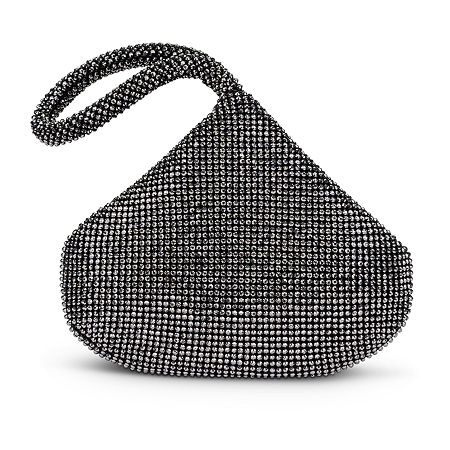 Gunne Sax By Jessica Mcclintock Staci Diamond Mesh Evening Bag In Silver