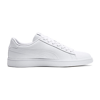 PUMA Smash V2 L Mens Sneakers, Color: White White - JCPenney