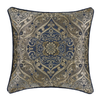 Queen Street Wallace Blue Square Throw Pillow