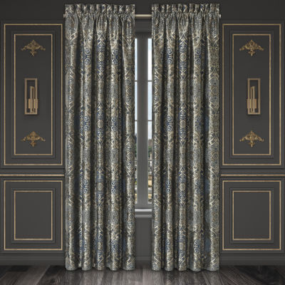 Queen Street Wallace Rod Pocket Light-Filtering Set of 2 Curtain Panels