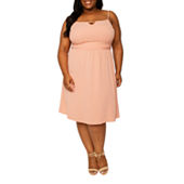 Jcpenney plus store size pink dresses