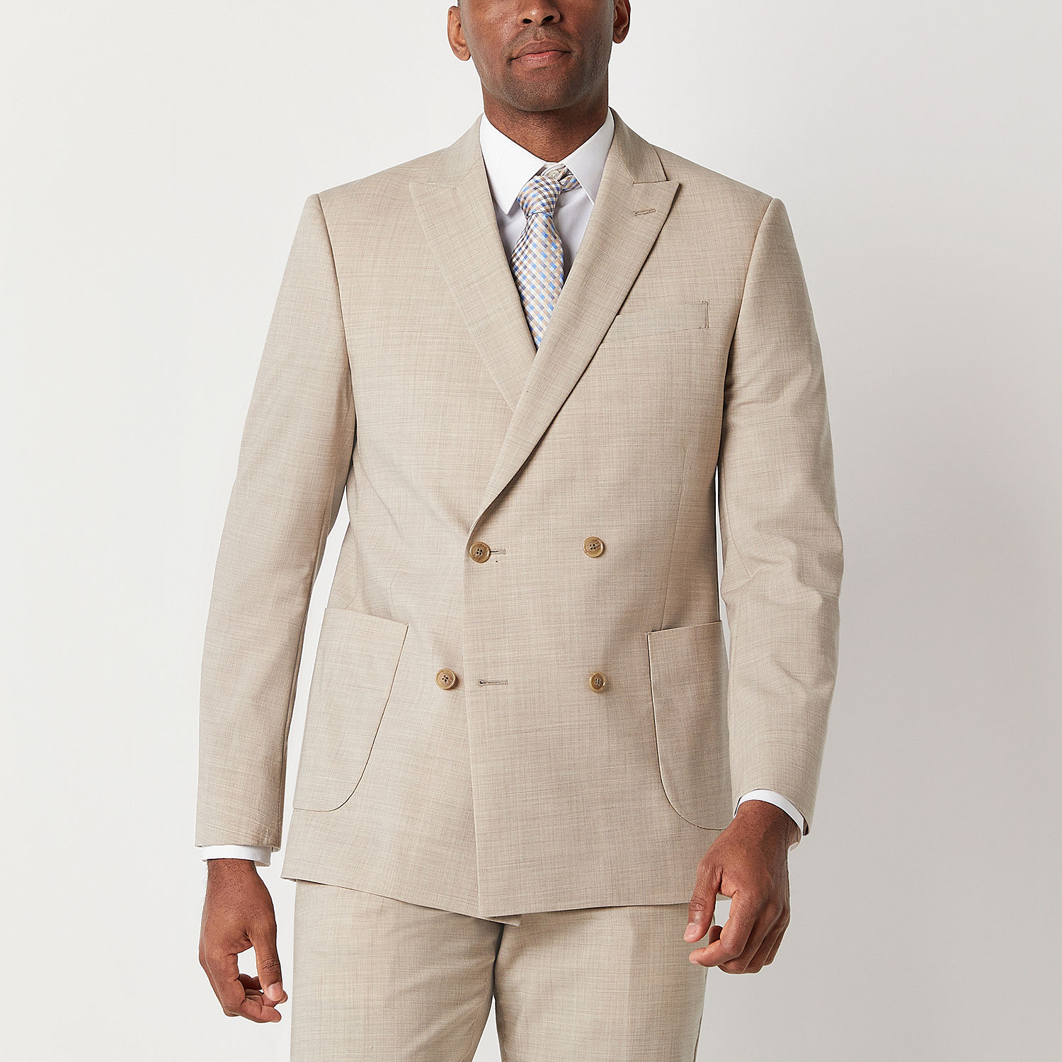 Stafford Signature Coolmax Mens Classic Fit Suit Jacket, Color: Light ...