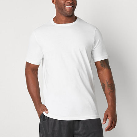 Xersion Xtreme Mens Crew Neck Short Sleeve T-Shirt Big and Tall, 4x-large Tall, White