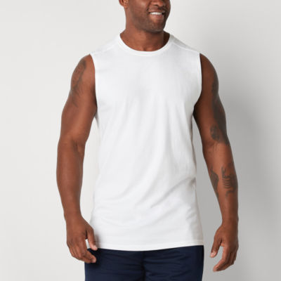 Xersion Cotton Mens Crew Neck Sleeveless Big and Tall Muscle T-Shirt