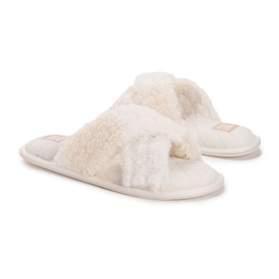 Muk Luks Perley Criss Cross Womens Slip-On Slippers